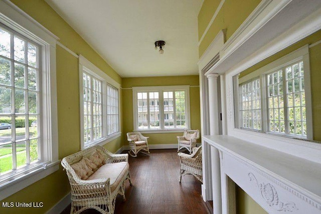 sunroom with a healthy amount of sunlight