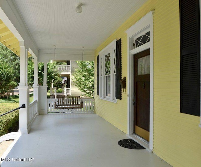 view of patio / terrace featuring covered porch