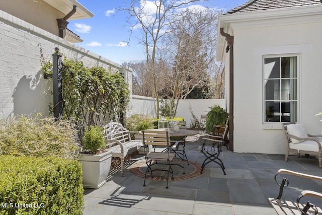 view of patio / terrace featuring a fenced backyard