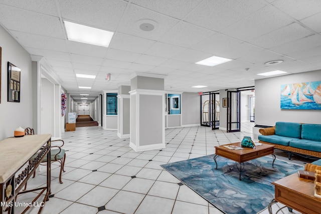 1130 Beach Blvd Unit 503, Biloxi, MS 39530 - building lobby featuring a drop ceiling and stairway