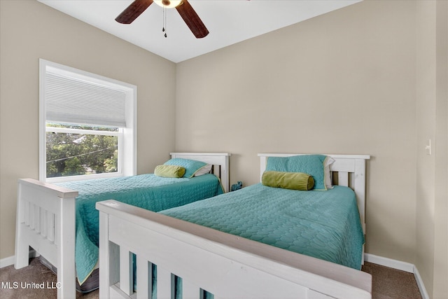 631 2nd St, Gulfport, MS 39501 - carpeted bedroom featuring baseboards and ceiling fan