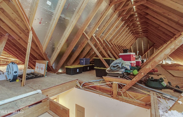 view of attic