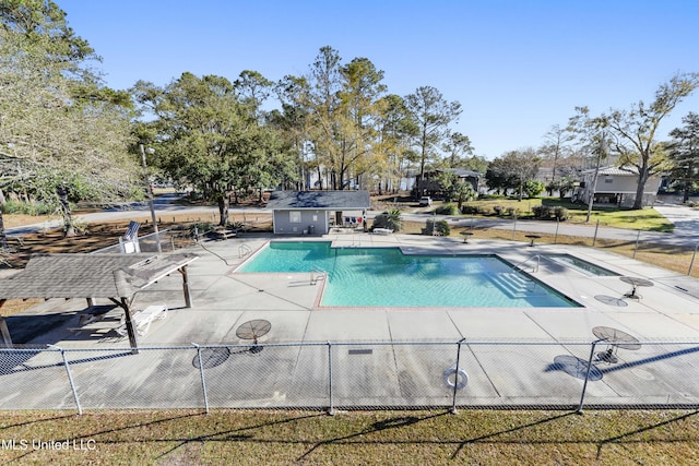 6327 Pontiac Dr, Kiln, MS 39556 - pool featuring fence and a patio area
