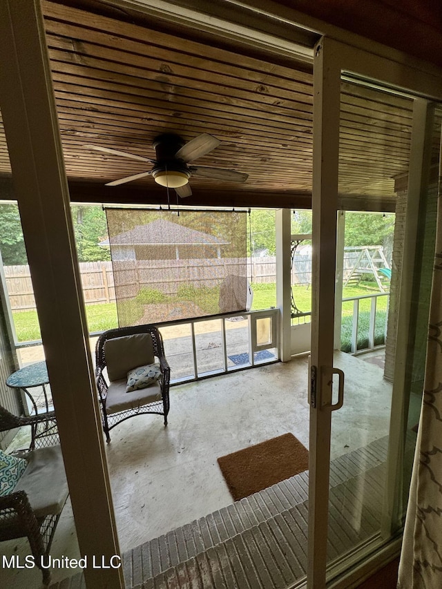 2293 Elm St, Hernando, MS 38632 - sunroom / solarium with a ceiling fan and plenty of natural light