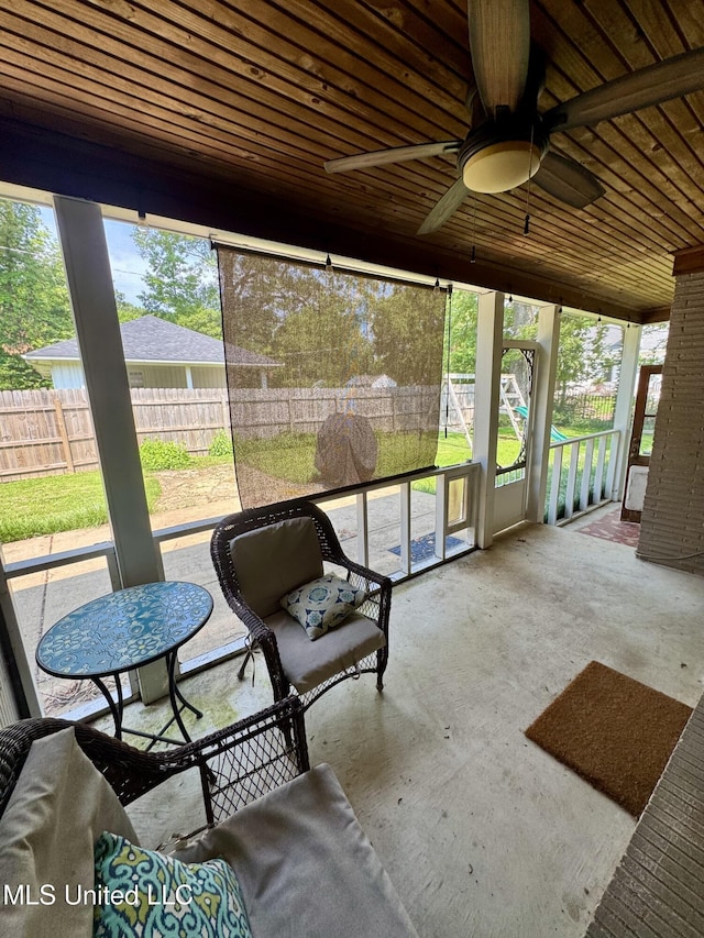 2293 Elm St, Hernando, MS 38632 - sunroom / solarium with a ceiling fan