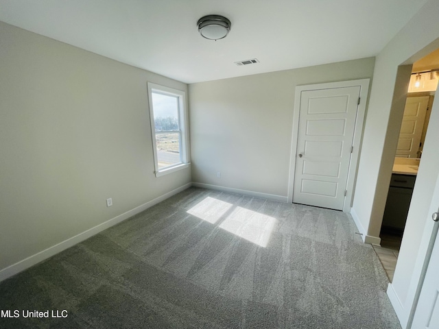 view of carpeted empty room