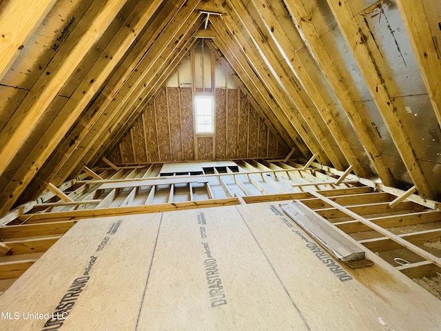 view of attic