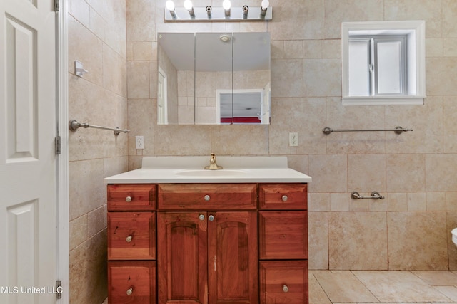 120 Pitcher Pt, Long Beach, MS 39560 - bathroom with vanity and tile walls