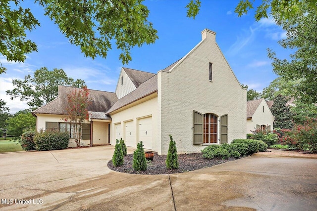 view of home's exterior with a garage