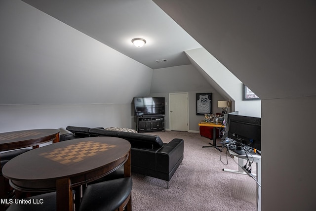 6750 Whooper Swan Dr, Olive Branch, MS 38654 - home office featuring carpet floors and lofted ceiling