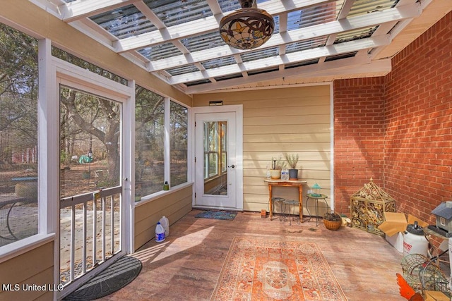 view of sunroom / solarium