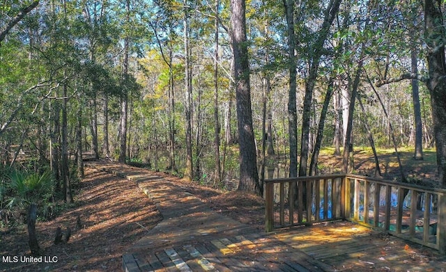 view of wooden deck