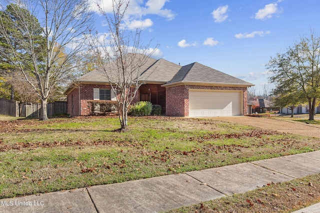 single story home featuring a garage