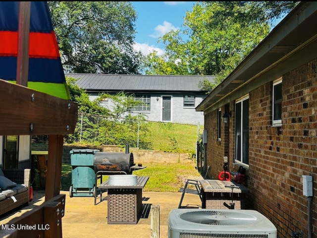 view of patio / terrace featuring central air condition unit