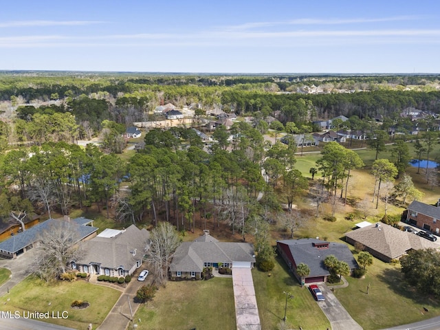 aerial view featuring a residential view