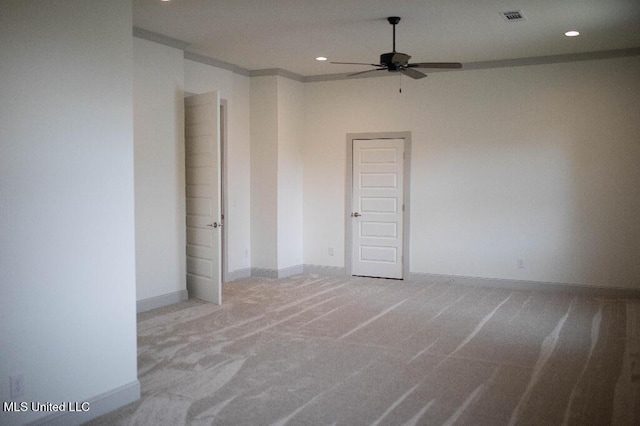 256 Arbor Trl, Brandon, MS 39047 - empty room with carpet flooring, a ceiling fan, recessed lighting, and baseboards