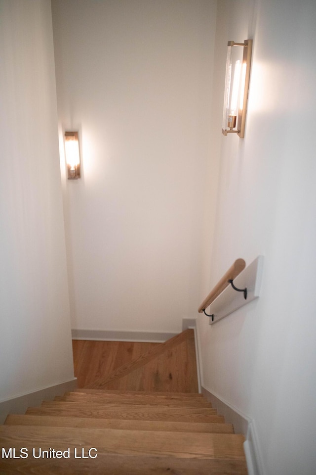 256 Arbor Trl, Brandon, MS 39047 - staircase with wood finished floors