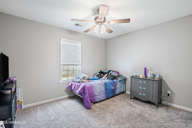 275 Magnolia Gardens Dr, Hernando, MS 38632 - carpeted bedroom featuring baseboards and a ceiling fan