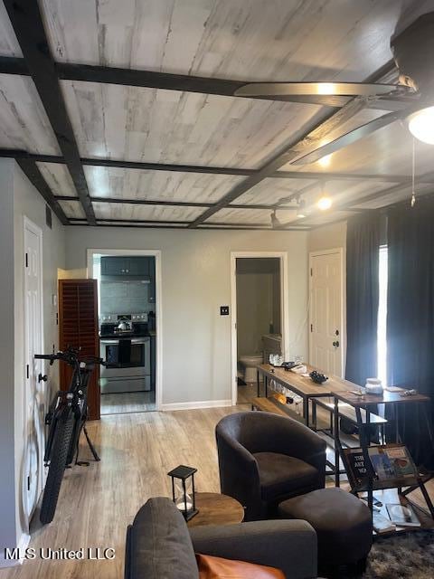 living room featuring wood-type flooring