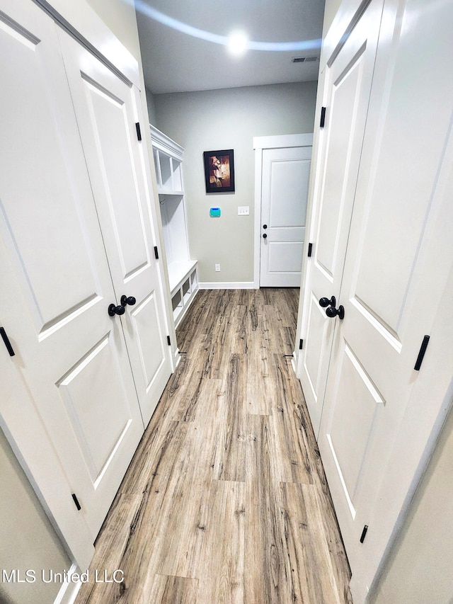 interior space featuring light hardwood / wood-style floors