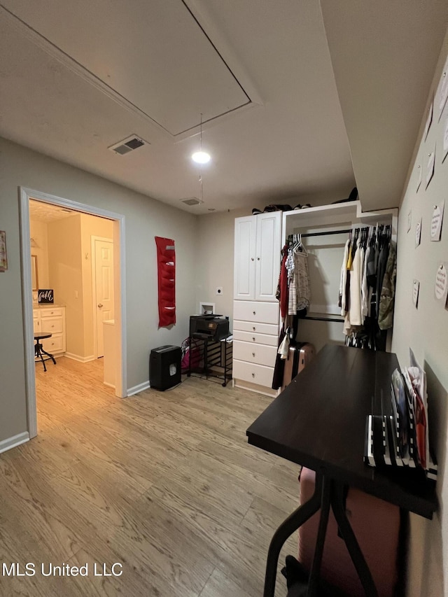 110 Hawks Nest Cv, Brandon, MS 39042 - office space featuring attic access and light wood finished floors