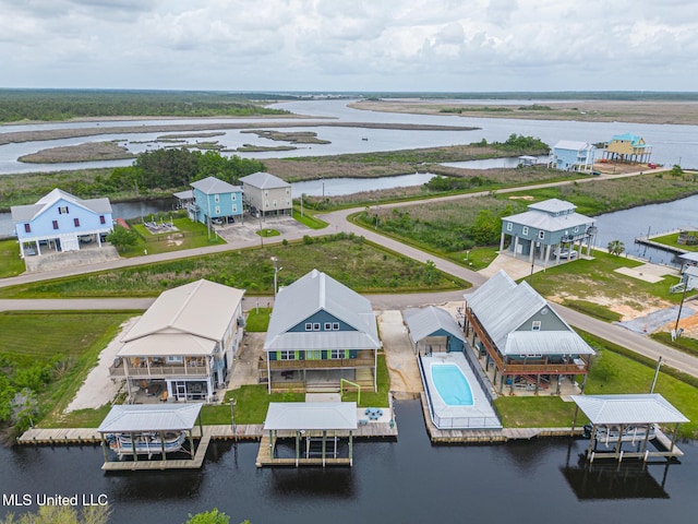 4013 Haiti St, Bay Saint Louis, MS 39520 - drone / aerial view featuring a water view