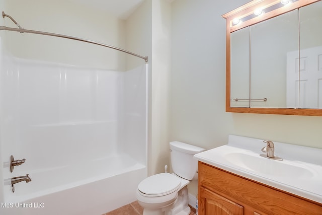 4013 Haiti St, Bay Saint Louis, MS 39520 - full bath with tile patterned floors, vanity, shower / tub combination, and toilet