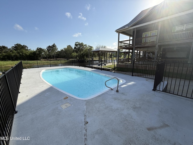 4013 Haiti St, Bay Saint Louis, MS 39520 - view of swimming pool with a gazebo, fence, a patio, and a fenced in pool