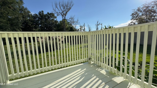 wooden balcony with a wooden deck