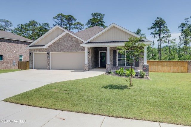 11625 Talla Dr, Ocean Springs, MS 39564 - craftsman-style home with a garage, brick siding, and driveway
