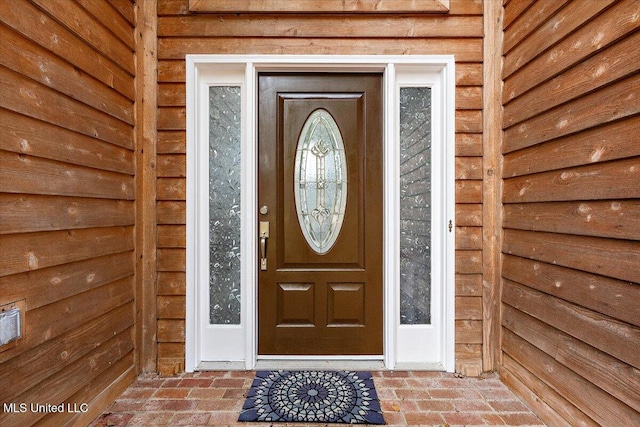 view of doorway to property