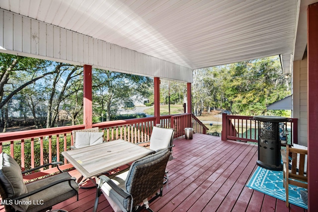 view of wooden deck