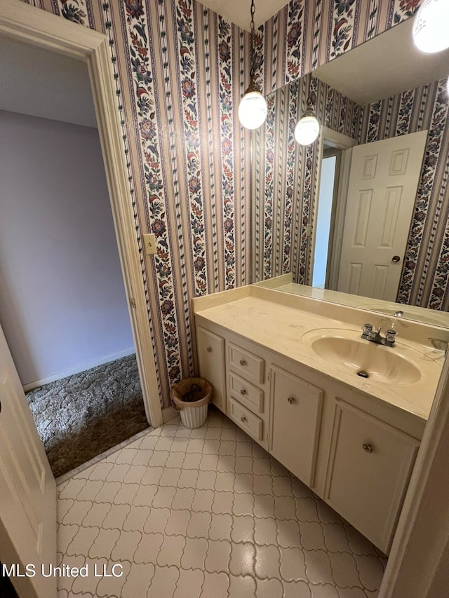 bathroom featuring vanity