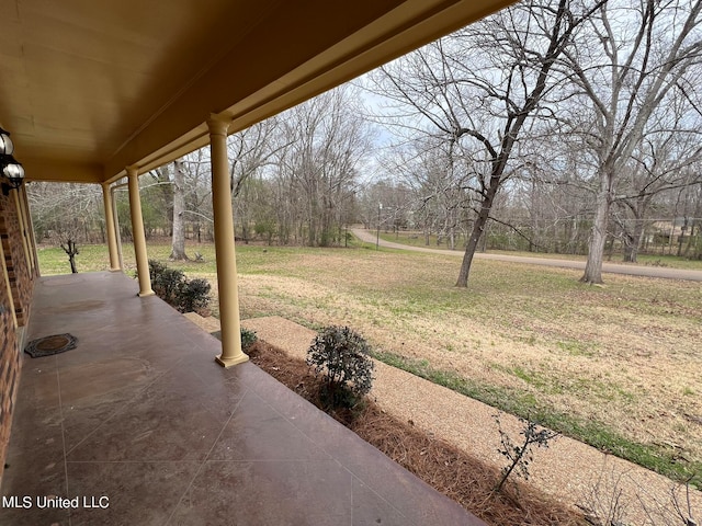 view of yard with a patio