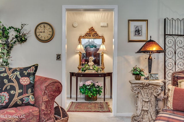 814 Lynwood Ln, Pearl, MS 39208 - sitting room with carpet flooring and baseboards