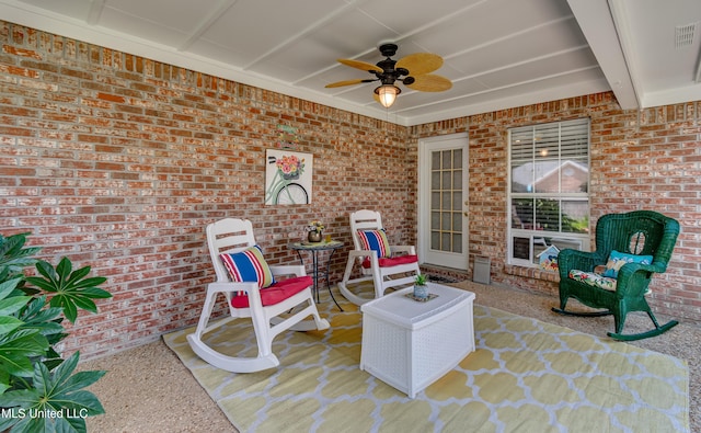 814 Lynwood Ln, Pearl, MS 39208 - view of patio featuring a ceiling fan