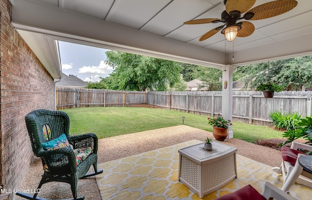 814 Lynwood Ln, Pearl, MS 39208 - view of patio / terrace featuring ceiling fan