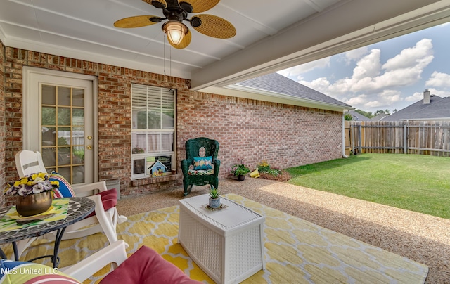 814 Lynwood Ln, Pearl, MS 39208 - view of patio / terrace featuring ceiling fan