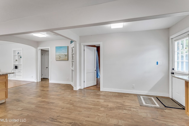 interior space with light wood-type flooring