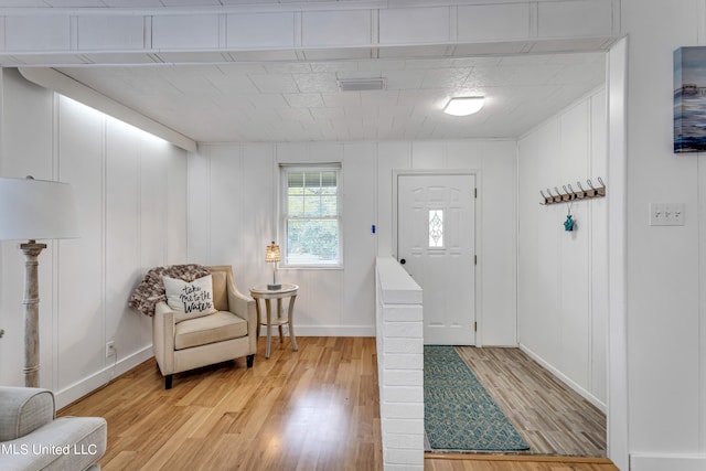 entrance foyer with wood-type flooring