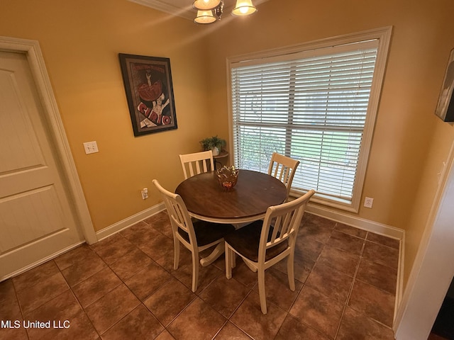 104 Belle Oak Dr, Brandon, MS 39042 - dining room featuring baseboards and dark tile patterned floors