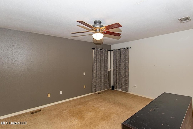 1777 Brecon Dr, Jackson, MS 39211 - spare room with ceiling fan, carpet floors, and baseboards