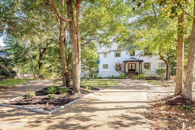 view of front of home featuring stucco siding