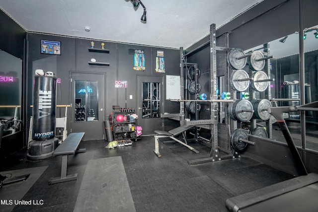 view of workout area