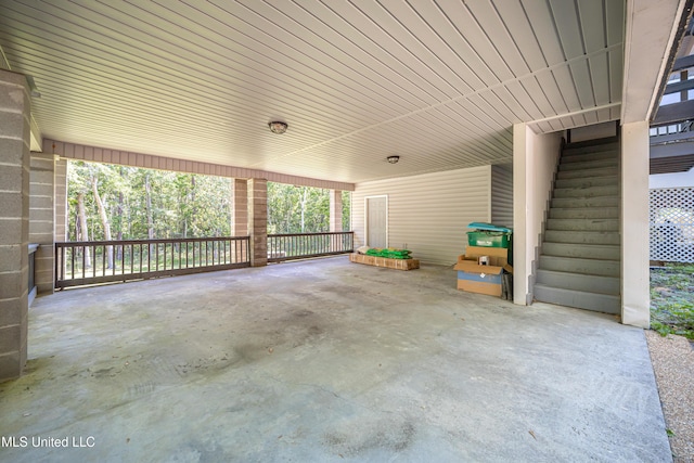 view of patio with an attached carport