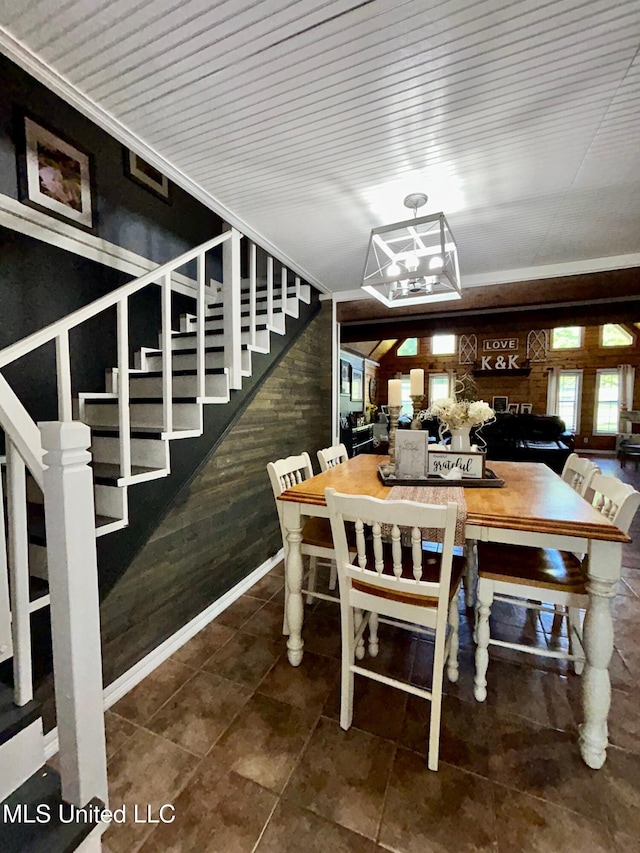 31019 N 19th Hwy, West, MS 39192 - tiled dining room featuring a chandelier and stairs
