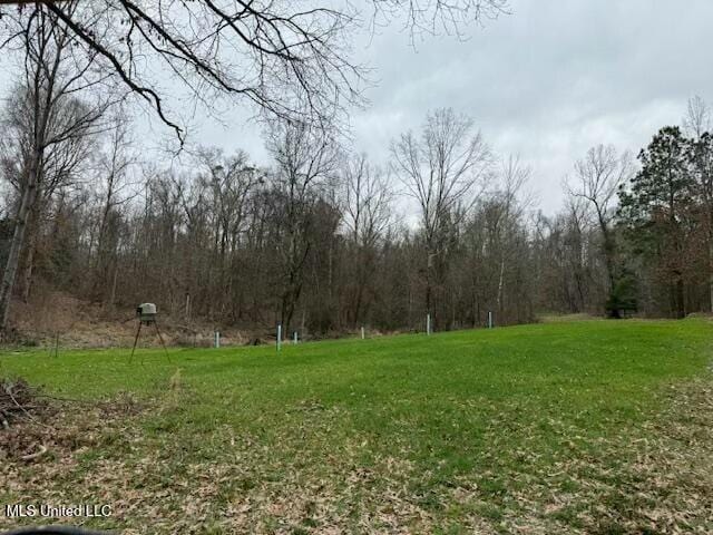 view of landscape featuring a view of trees