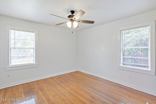 722 SE 1st St, Magee, MS 39111 - unfurnished room featuring a ceiling fan, baseboards, and light wood finished floors