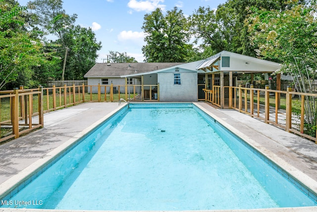 view of pool with a patio