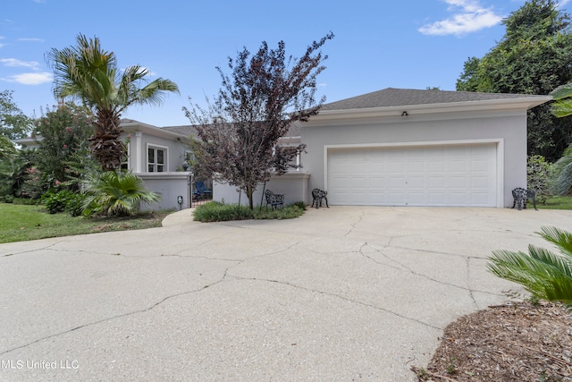 ranch-style house with a garage